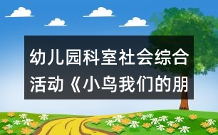 幼兒園科室社會(huì)綜合活動(dòng)《小鳥(niǎo)我們的朋友》中班教案反思