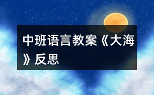 中班語言教案《大海》反思