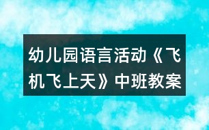 幼兒園語言活動(dòng)《飛機(jī)飛上天》中班教案