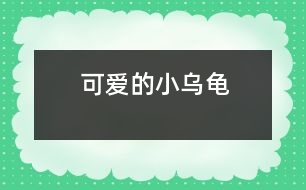 可愛的小烏龜