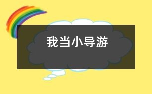 我當(dāng)小導(dǎo)游