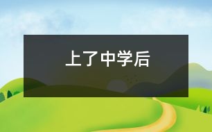 上了中學后