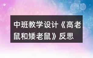 中班教學設(shè)計《高老鼠和矮老鼠》反思