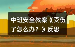 中班安全教案《受傷了怎么辦？》反思