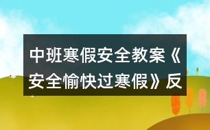 中班寒假安全教案《安全愉快過寒假》反思