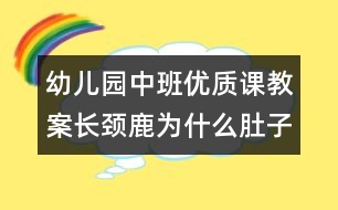 幼兒園中班優(yōu)質(zhì)課教案：長(zhǎng)頸鹿為什么肚子疼（原創(chuàng)）