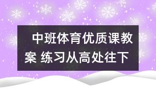   中班體育優(yōu)質(zhì)課教案 ：練習從高處往下跳的教案