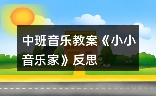 中班音樂(lè)教案《小小音樂(lè)家》反思