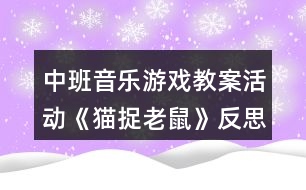 中班音樂游戲教案活動《貓捉老鼠》反思