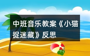 中班音樂教案《小貓捉迷藏》反思