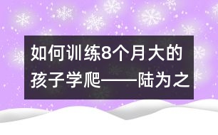 如何訓練8個月大的孩子學爬――陸為之回答