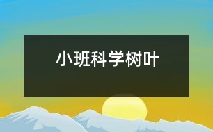 小班科學(xué)：樹(shù)葉