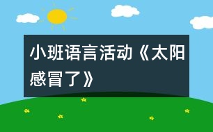 小班語言活動(dòng)《太陽感冒了》