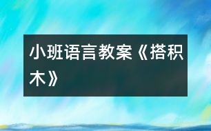 小班語(yǔ)言教案《搭積木》