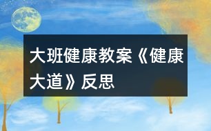 大班健康教案《健康大道》反思