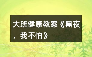 大班健康教案《黑夜，我不怕》