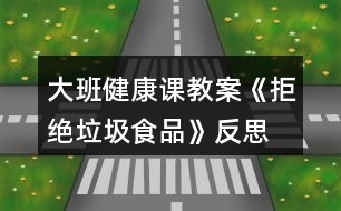 大班健康課教案《拒絕垃圾食品》反思