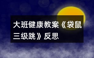 大班健康教案《袋鼠三級(jí)跳》反思