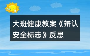 大班健康教案《辯認(rèn)安全標(biāo)志》反思