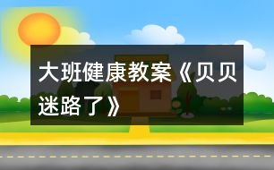 大班健康教案《貝貝迷路了》