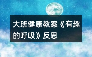 大班健康教案《有趣的呼吸》反思