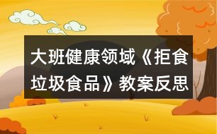 大班健康領(lǐng)域《拒食垃圾食品》教案反思