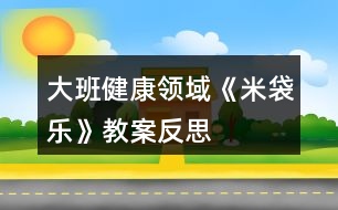 大班健康領(lǐng)域《米袋樂》教案反思