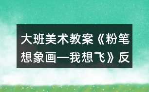 大班美術(shù)教案《粉筆想象畫(huà)―我想飛》反思