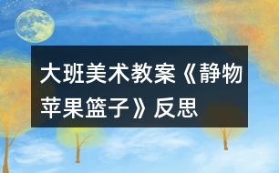 大班美術(shù)教案《靜物蘋(píng)果籃子》反思