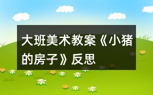 大班美術(shù)教案《小豬的房子》反思