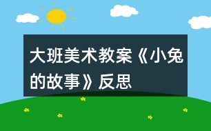 大班美術教案《小兔的故事》反思