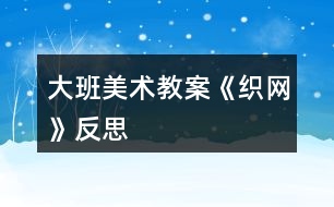 大班美術教案《織網》反思