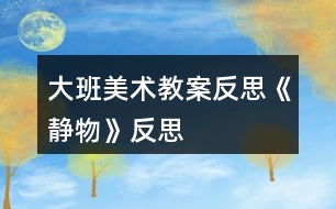 大班美術教案反思《靜物》反思