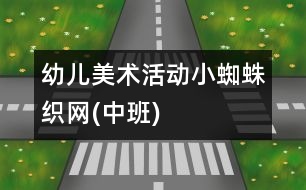 幼兒美術(shù)活動：小蜘蛛織網(wǎng)(中班)