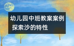 幼兒園中班教案案例 探索沙的特性