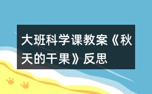 大班科學課教案《秋天的干果》反思