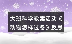 大班科學教案活動《動物怎樣過冬》反思