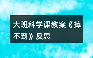 大班科學(xué)課教案《摔不到》反思