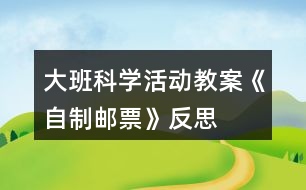 大班科學(xué)活動教案《自制郵票》反思