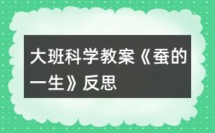 大班科學(xué)教案《蠶的一生》反思