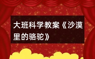 大班科學教案《沙漠里的駱駝》