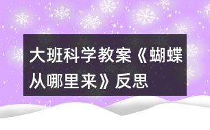 大班科學(xué)教案《蝴蝶從哪里來》反思