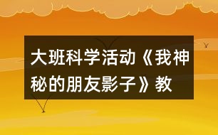 大班科學(xué)活動《我神秘的朋友—影子》教學(xué)設(shè)計