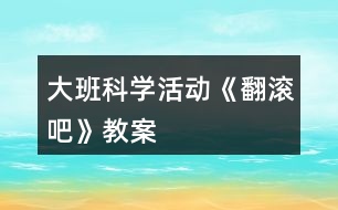 大班科學活動《翻滾吧》教案