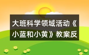 大班科學(xué)領(lǐng)域活動(dòng)《小藍(lán)和小黃》教案反思