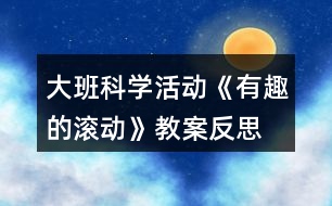 大班科學活動《有趣的滾動》教案反思