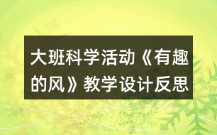 大班科學(xué)活動(dòng)《有趣的風(fēng)》教學(xué)設(shè)計(jì)反思