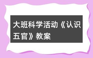 大班科學活動《認識五官》教案