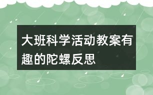 大班科學活動教案有趣的陀螺反思