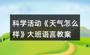 科學(xué)活動(dòng)《天氣怎么樣》大班語言教案